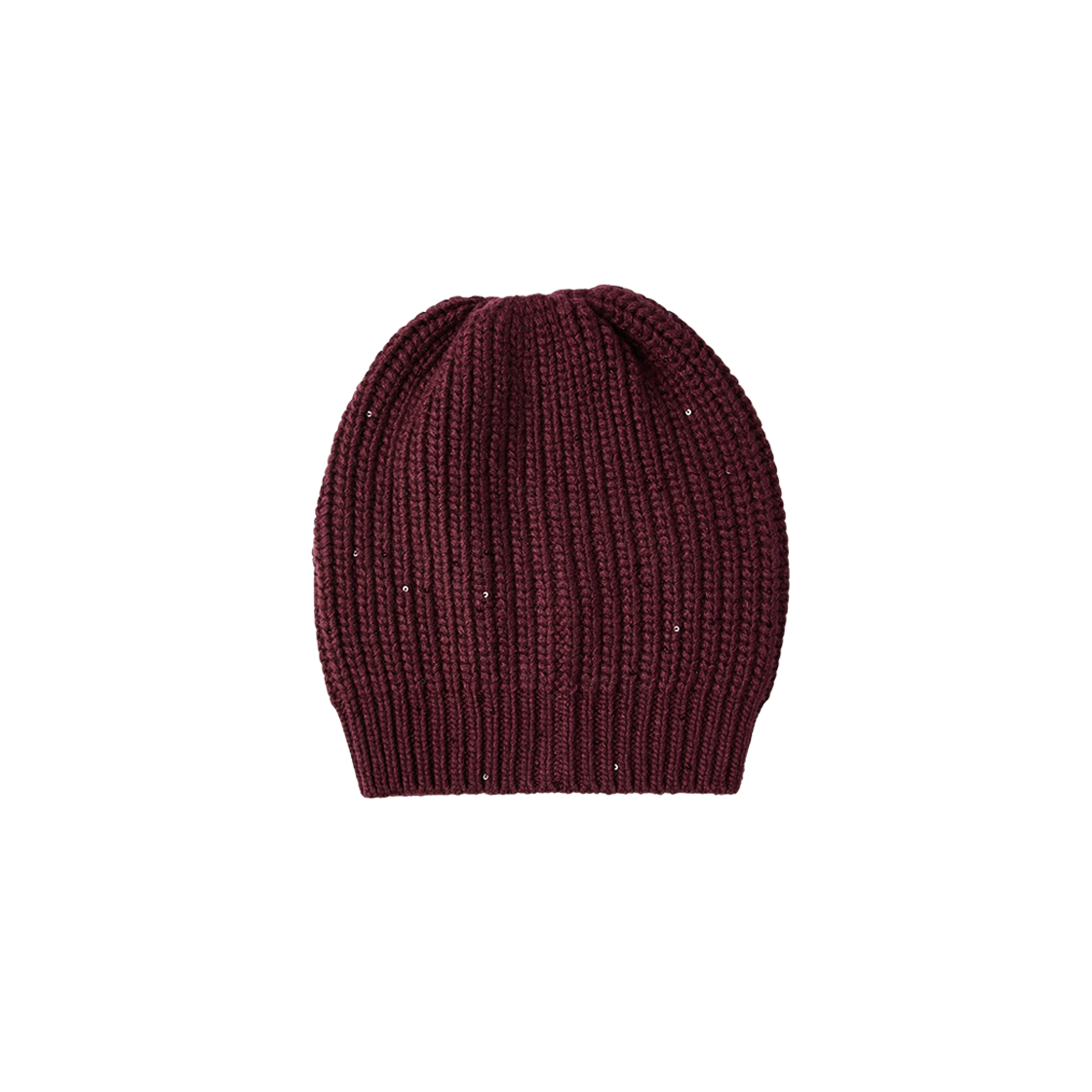 M32373999-C9663 (W) Brunello Cucinelli Cashmere and Silk Diamond Yarn Knit Beanie Amaranth