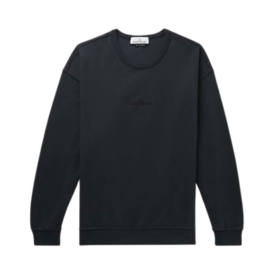 781562951-V0020 Stone Island 62951 Cotton Fleece Garment Dyed Crewneck Sweatshirt Navy Blue - 23SS