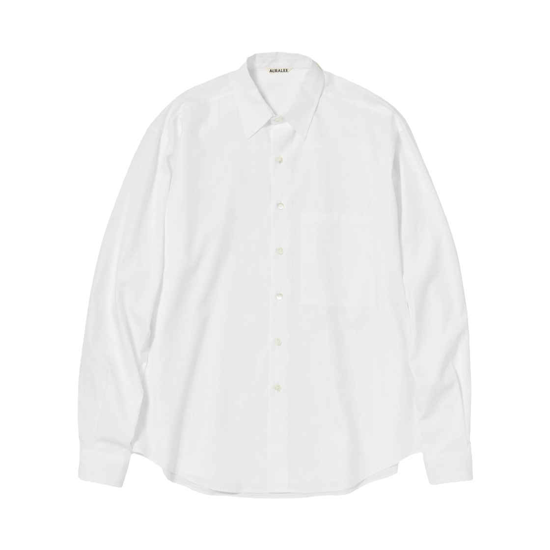 S02TN Auralee Washed Finx Twill Big Shirt White