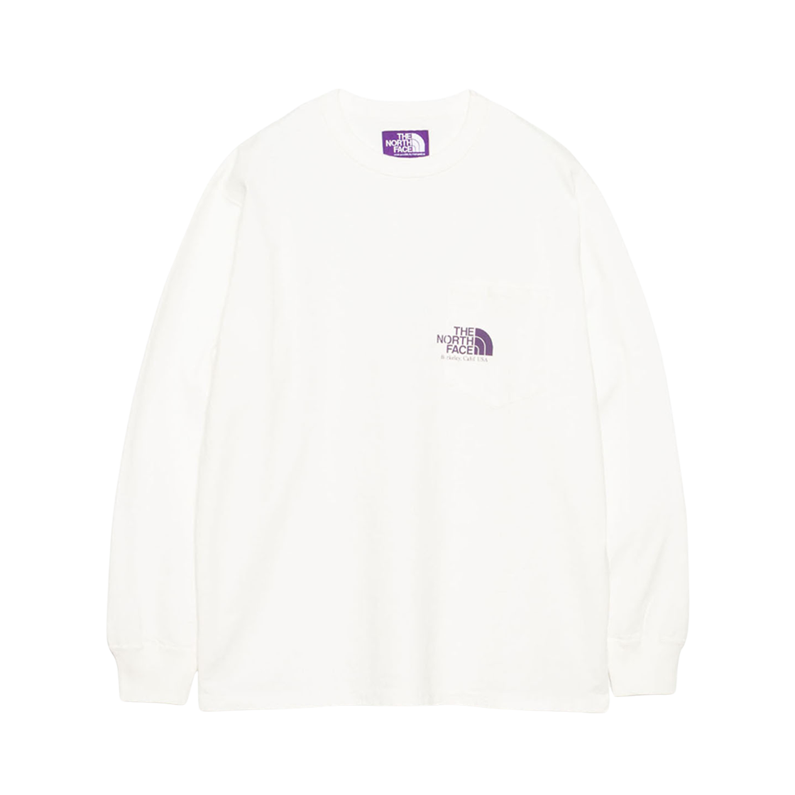 N25FT116 The North Face Purple Label 7 oz Field Long Sleeve Pocket T-Shirt Off White