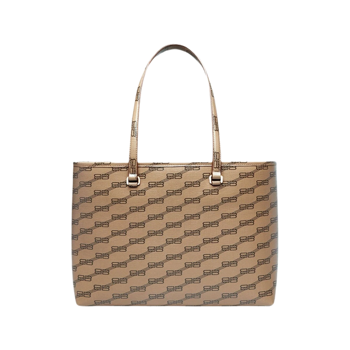 발렌시아가 시그니쳐 미디움 이스트 웨스트 쇼퍼백 BB 모노그램 코티드 캔버스 베이지(Balenciaga Signature Medium East-West Shopper Bag BB Monogram Coated Canvas in Beige) - 2