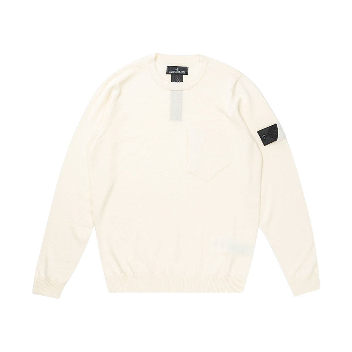 스톤 아일랜드 쉐도우 프로젝트 505A4 캐치 포켓 울 실크 니트 내츄럴 화이트 - 20FW(Stone Island Shadow Project 505A4 Catch Pocket Wool Silk Knit Natural White - 20FW)