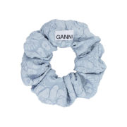 (W) Ganni Stretch Jacquard Scrunchie Sky Blue
