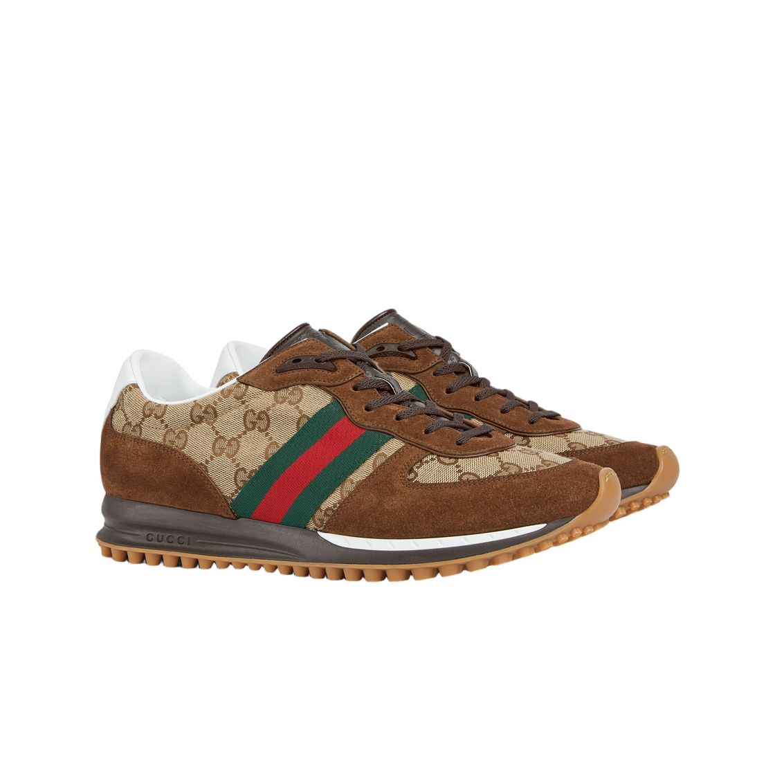 구찌 리모션 스니커즈 베이지 다크 브라운(Gucci Re-Motion Sneakers Beige Dark Brown) - 2