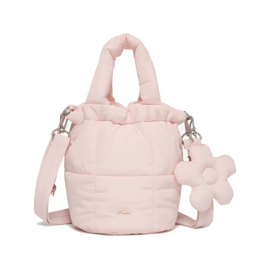 1100FS254RB01F004650 [6% 적립] FILA Puffer Bucket Bag Light Pink
