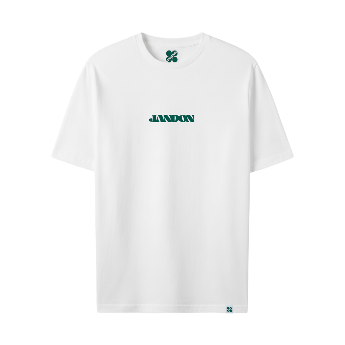 [예약 판매] 원엔온 네임택 티셔츠 화이트 그린([예약 판매] 1ANDON NAME TAG T-shirt White Green)