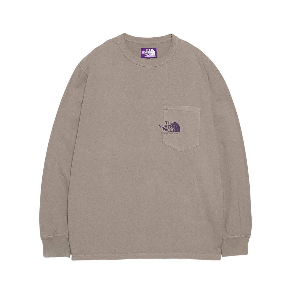 N25FT116 The North Face Purple Label 7 oz Field Long Sleeve Pocket T-Shirt Warm Gray