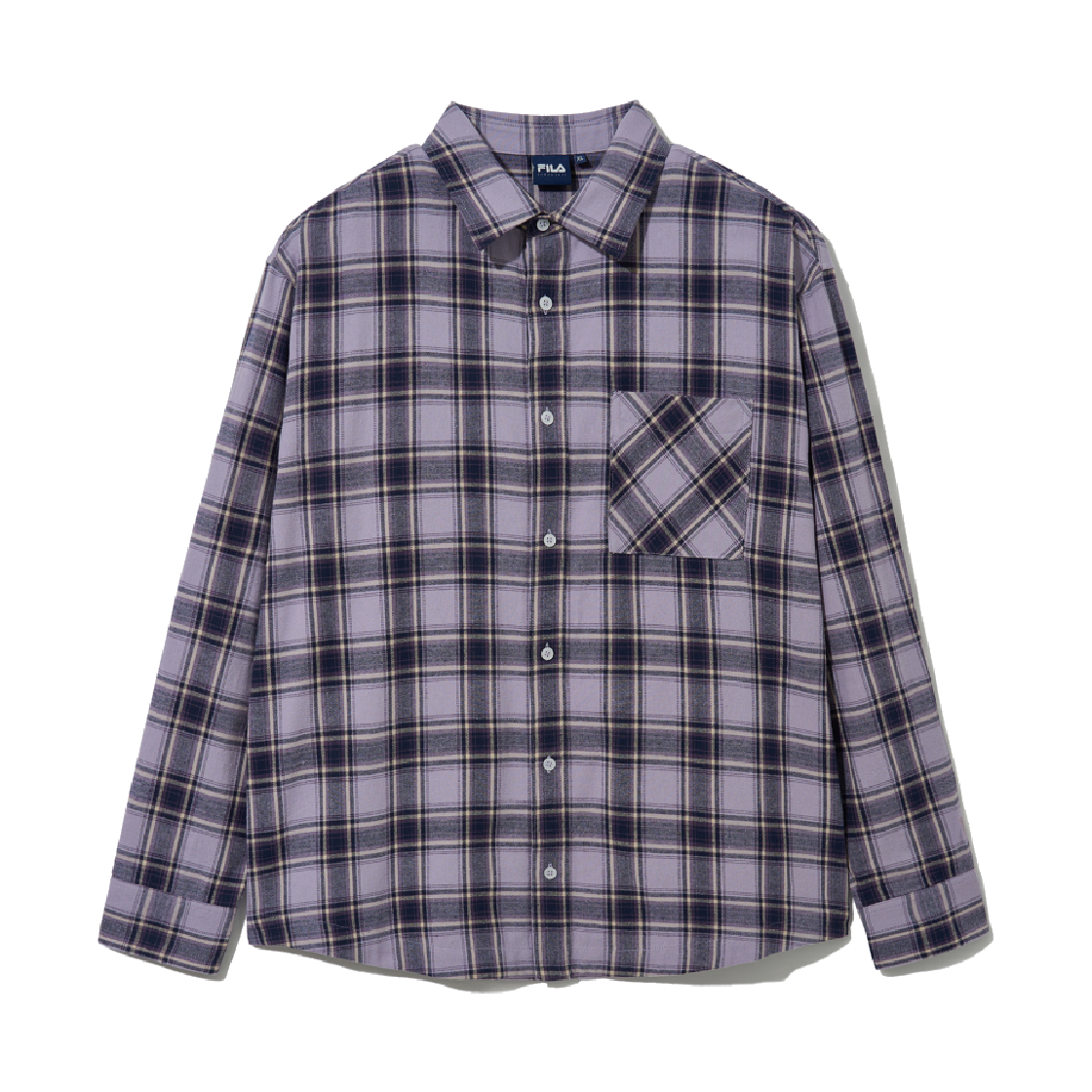 1100FS253SH01X001541 [6% 적립] FILA Check Shirt Purple