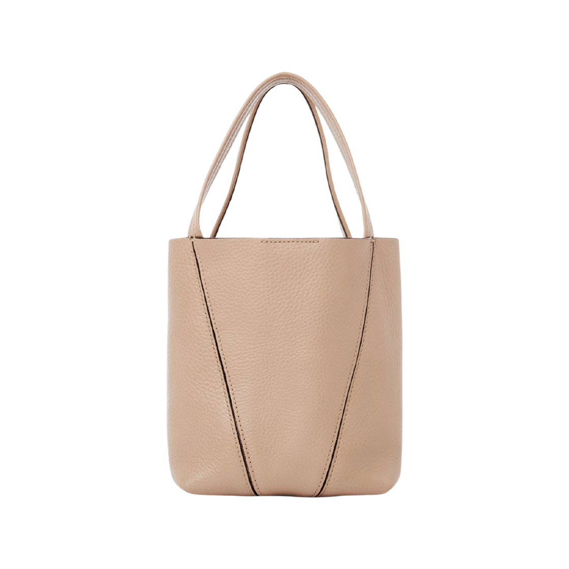 끌로에 그레인드 레더 스핀 스몰 토트백 보이시 브라운(Chloe Spin Small Tote Bag in Grained Leather Boyish Brown) - 2
