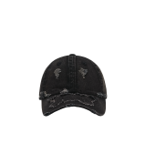 DEFGARMENTS Logo Destroyed Cap Black