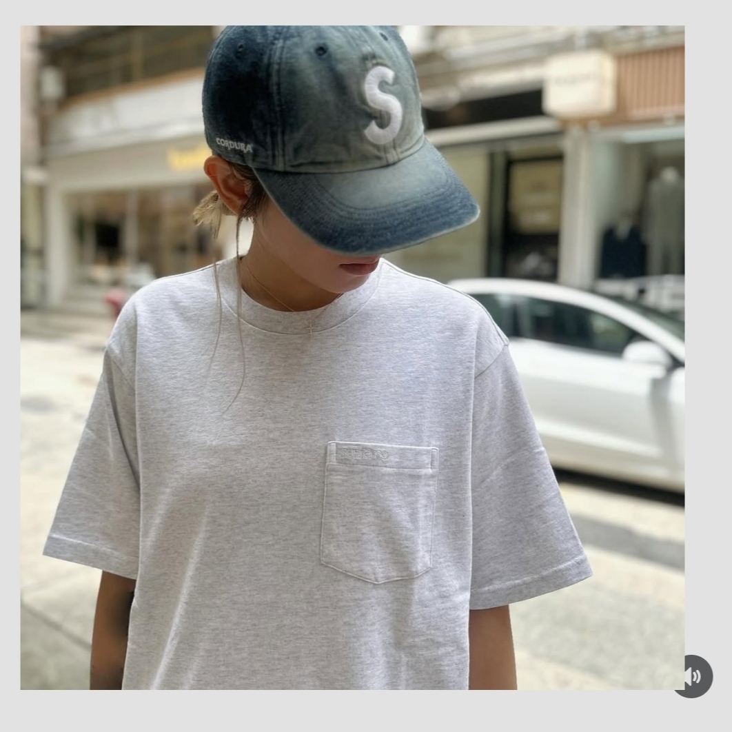 Supreme Cordura Denim S Logo 6-Panel Bleached Indigo - 25SS 착용 스타일 - 3