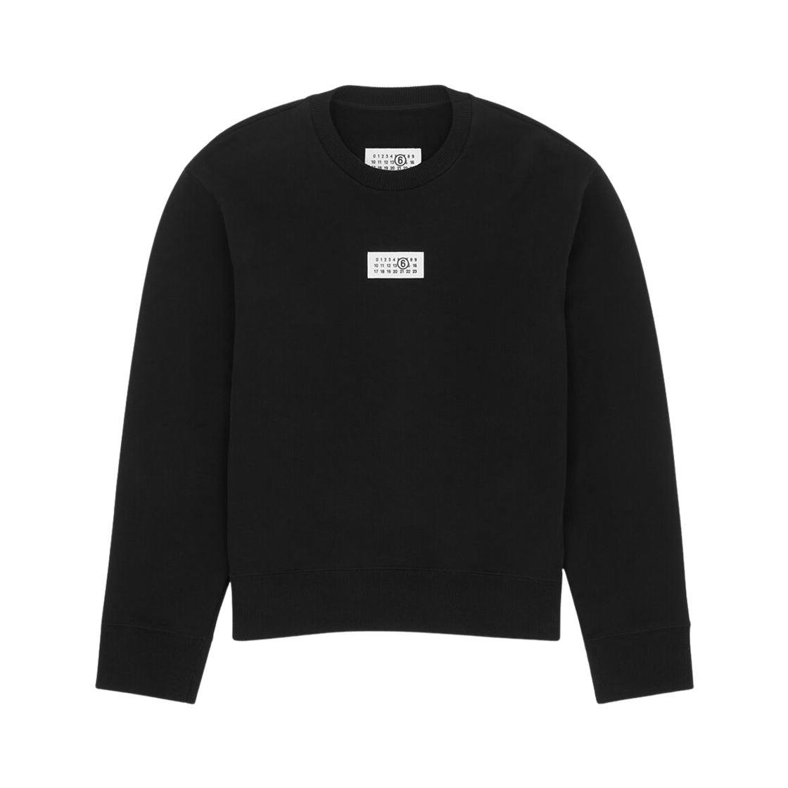 S52GU0247M25025900 (W) MM6 Maison Margiela Cotton Relaxed Fit Sweatshirt Black