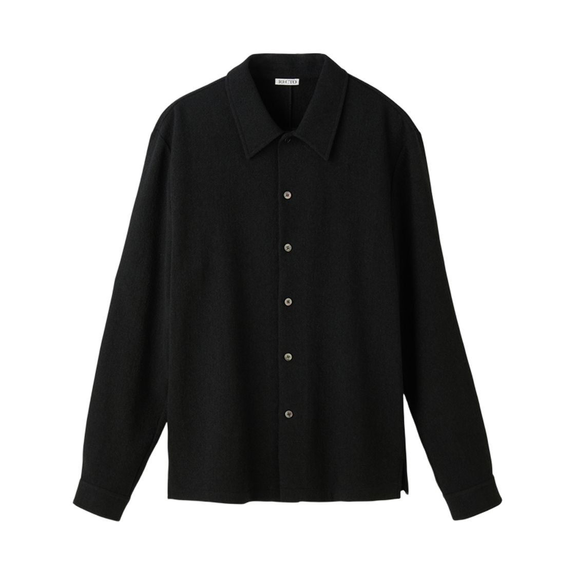 RM25WWST003BK Recto Wool Tweed Soft Shirt Black