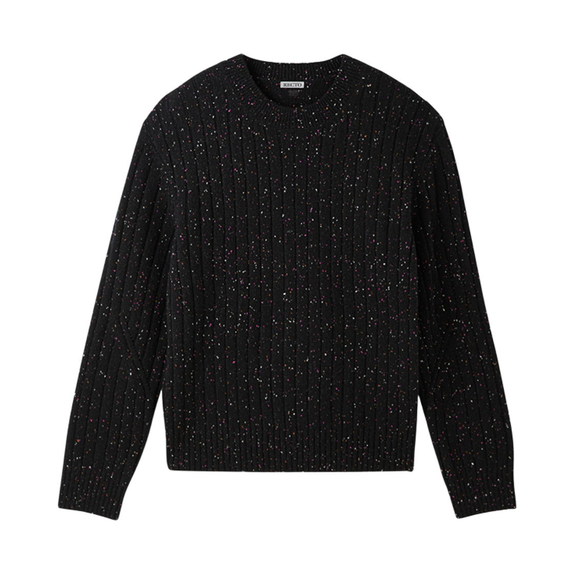 RM25WKTP005BK Recto Candy Boucle Knit Top Black