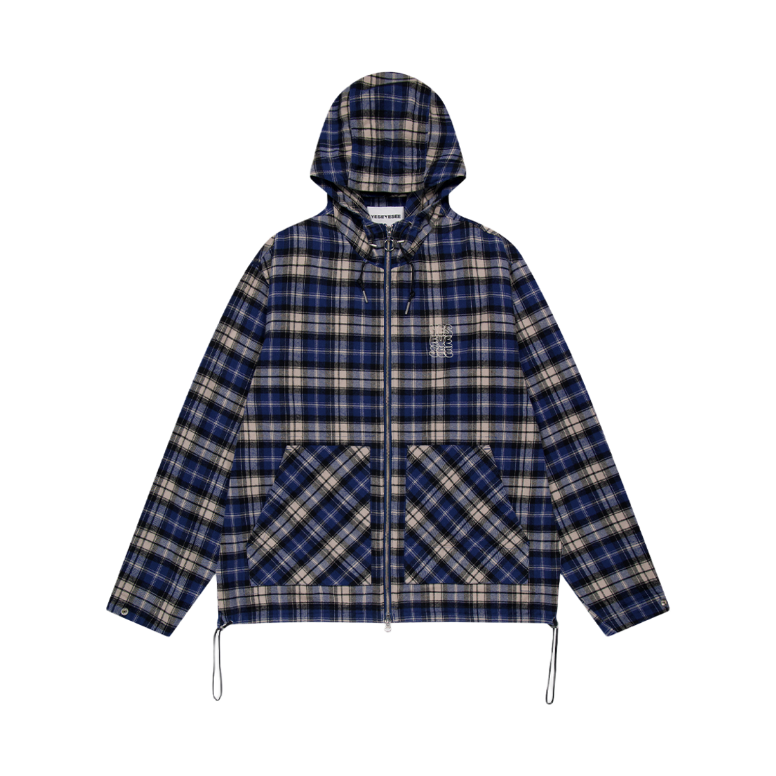 예스아이씨 플래드 윙 재킷 블루(YESEYESEE Plaid Wing Jacket Blue)