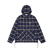 YESEYESEE Plaid Wing Jacket Blue