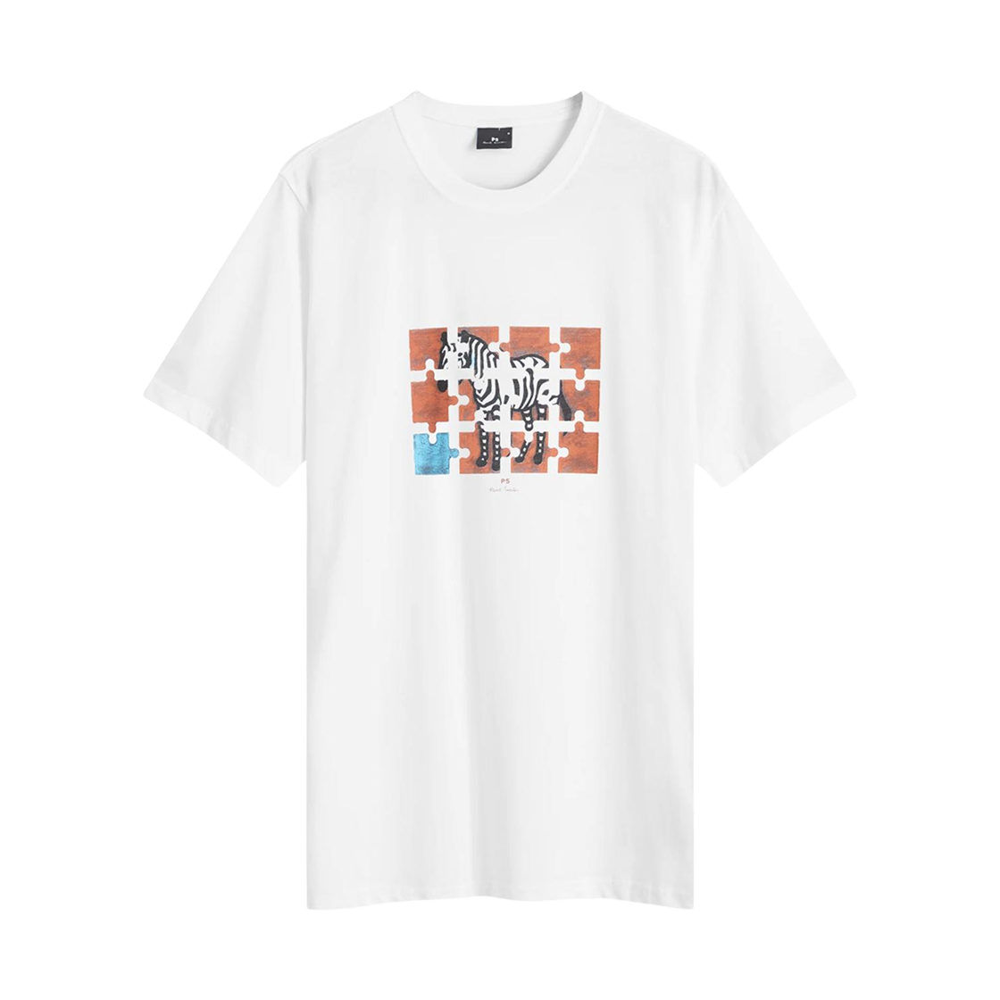 폴 스미스 직소 지브라 레그 핏 티셔츠 화이트(Paul Smith Jigsaw Zebra Reg Fit T-Shirt White)
