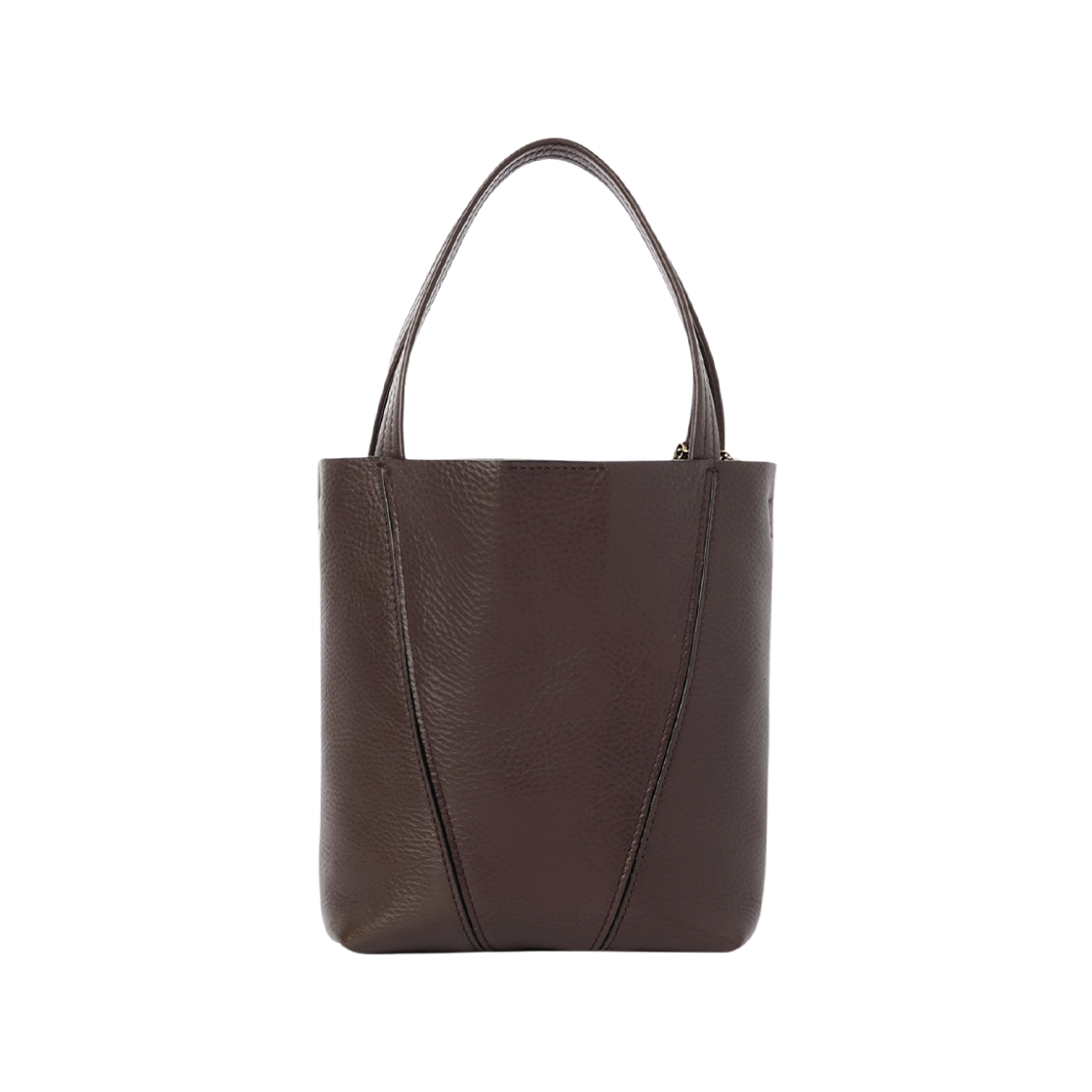 끌로에 그레인드 레더 스핀 스몰 토트백 콜 브라운(Chloe Spin Small Tote Bag in Grained Leather Kohl Brown) - 2