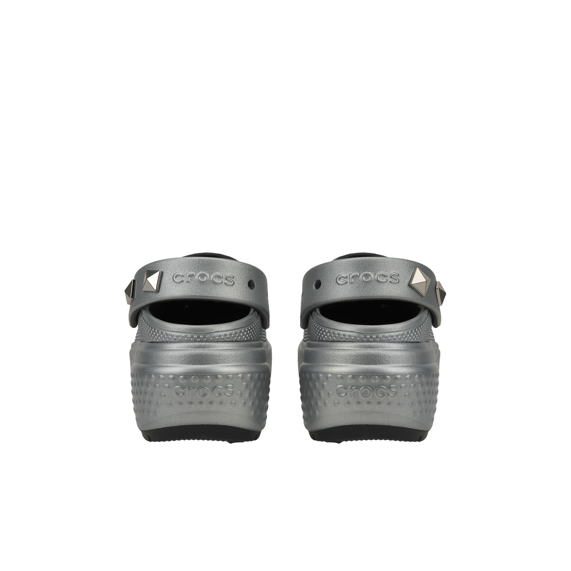 크록스 스톰프 메탈릭 클로그 실버(Crocs Stomp Metallic Clog Silver) - 6