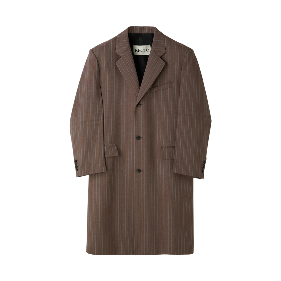RM25WWCT002SP Recto Sleeve Crease Stripe Single Coat Sepia