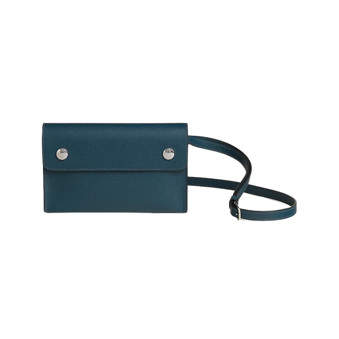 H085291CK7K Hermes Hermesnap Wallet Epsom & Palladium bleu abysse