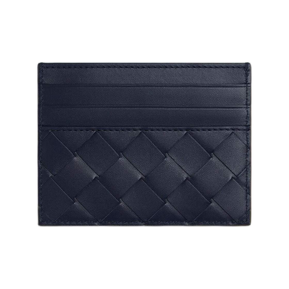 795612V5FC13185 Bottega Veneta Intrecciato Credit Card Case Abyss Cypress
