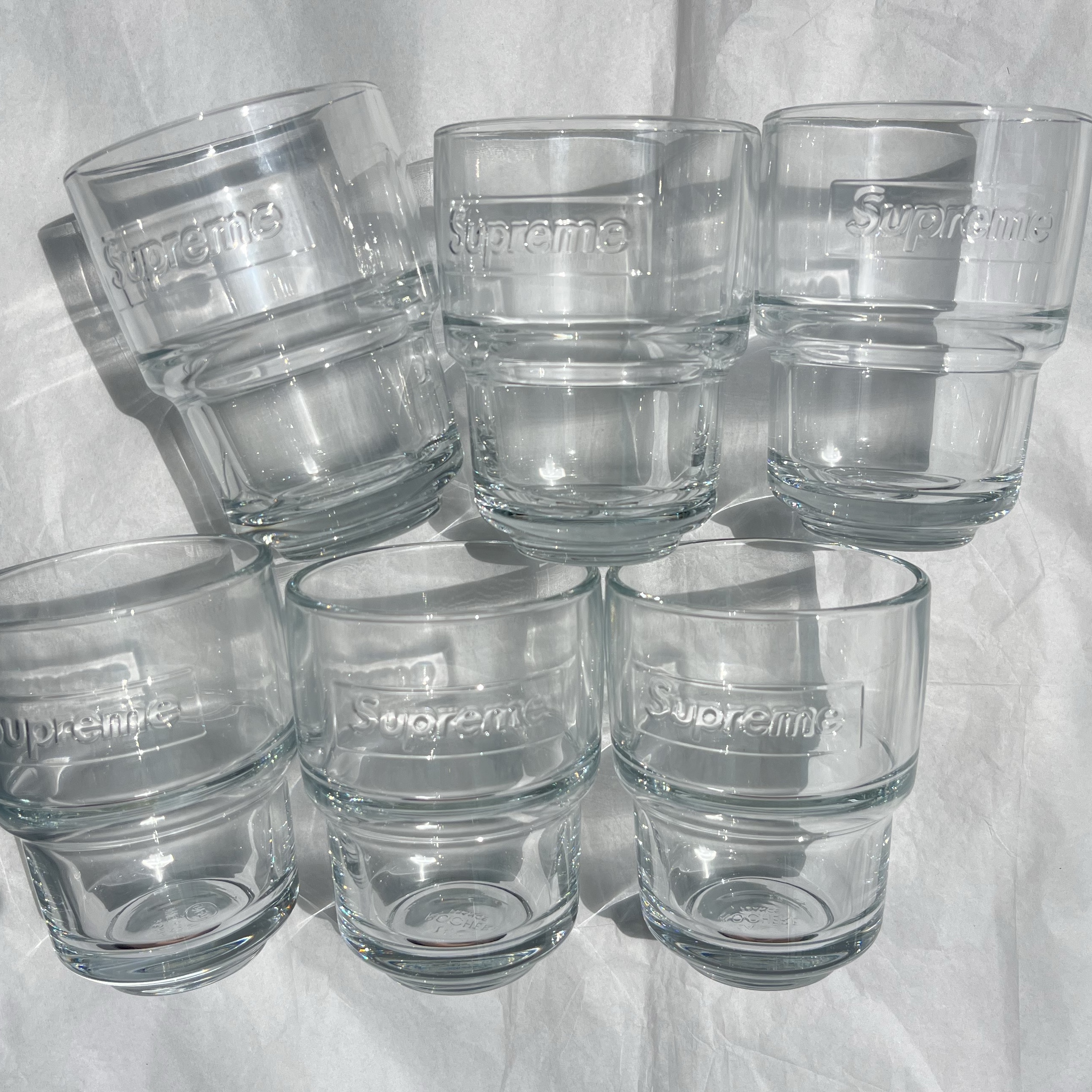 Supreme x La Rochere Water Glasses Clear (Set of 6) - 24FW 착용 스타일