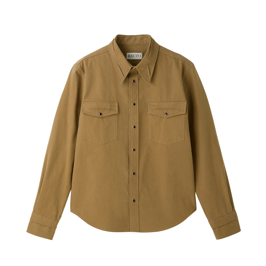 RM25WWST004BE Recto Crease Detail Western Shirt Desert