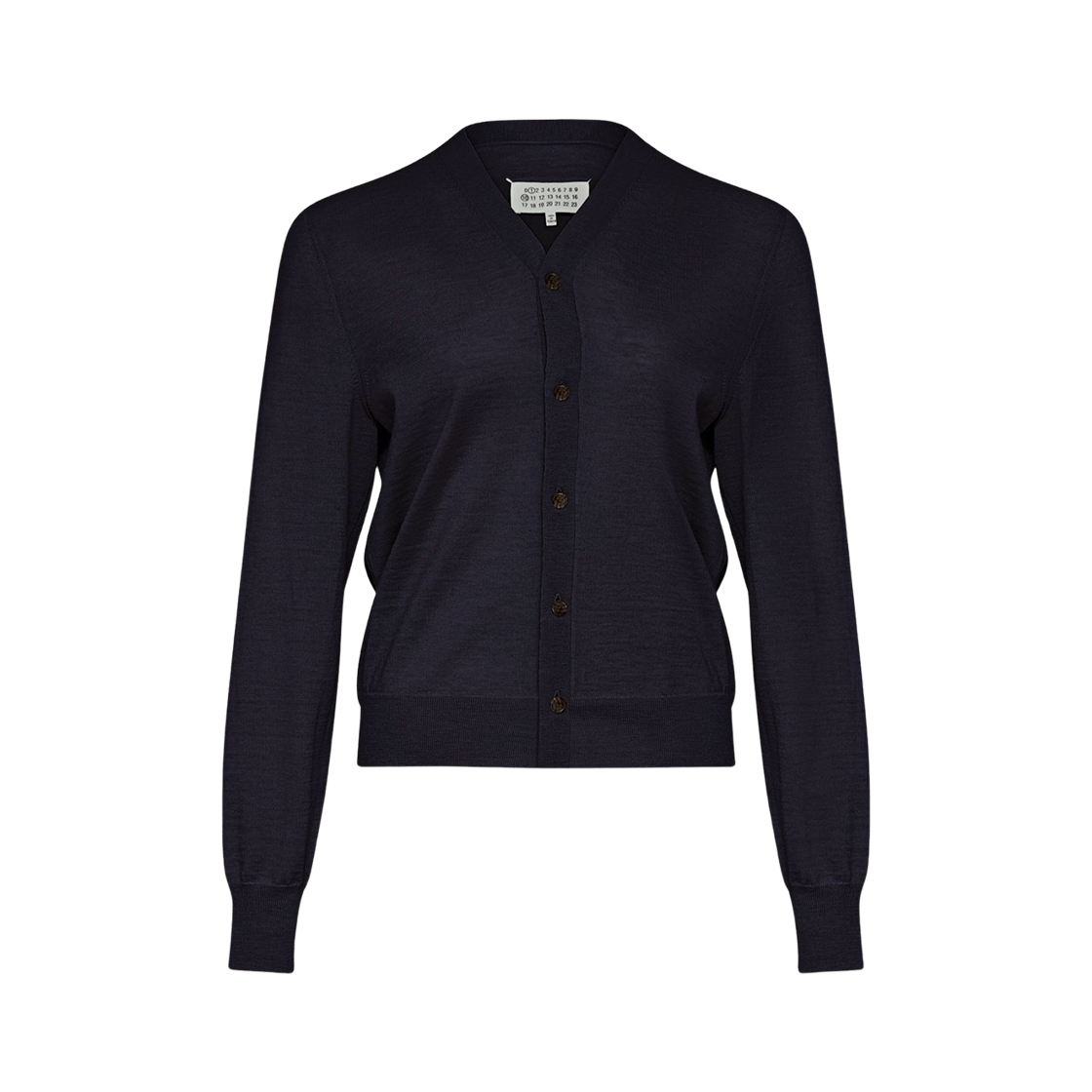 S51HP0024M13147457 (W) Maison Margiela Wool Cardigan Blue