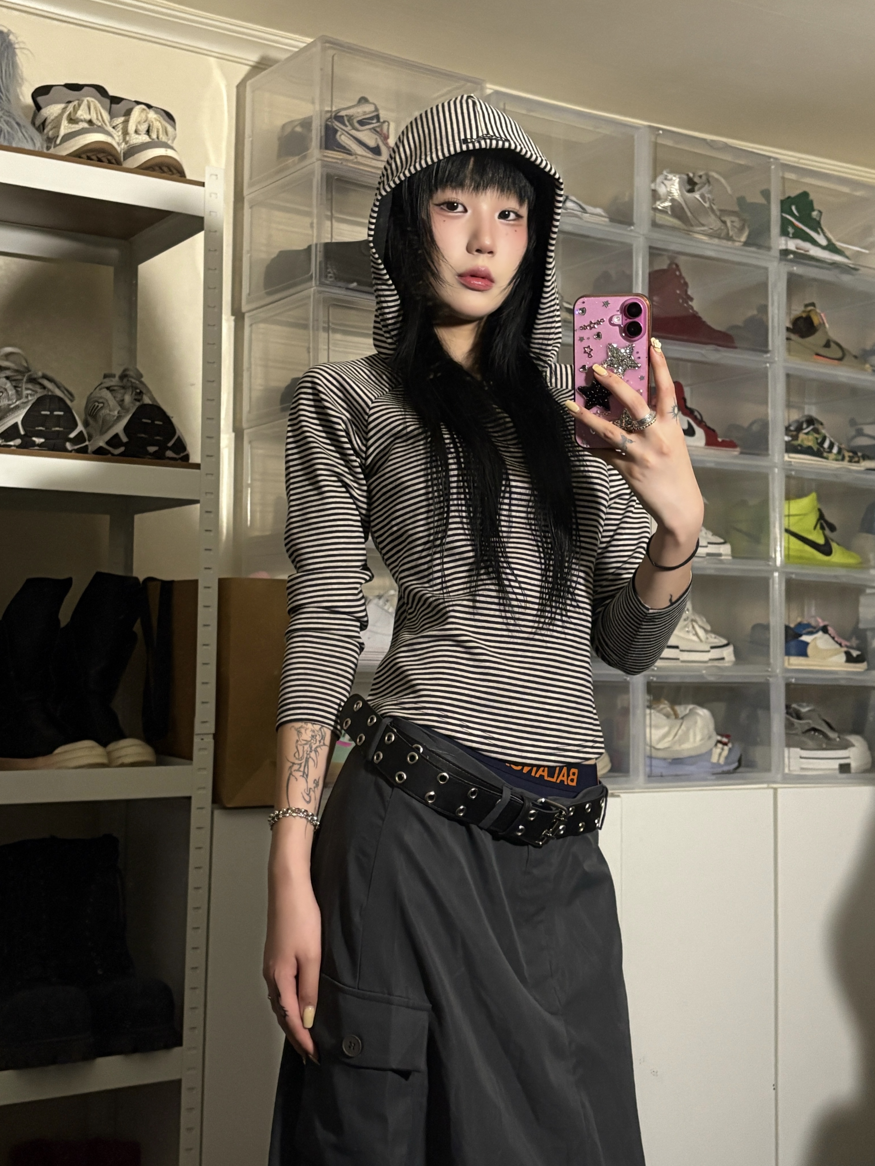 Scudo Garden Butter Roll Bracelet, Gucci Ghost Ring Silver 6mm 착용 스타일 - 4