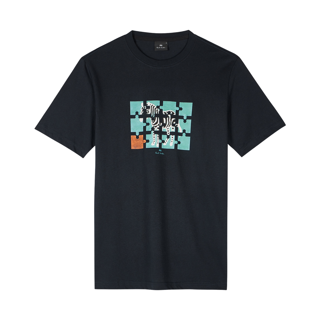 폴 스미스 직소 지브라 레그 핏 티셔츠 네이비(Paul Smith Jigsaw Zebra Reg Fit T-Shirt Navy)