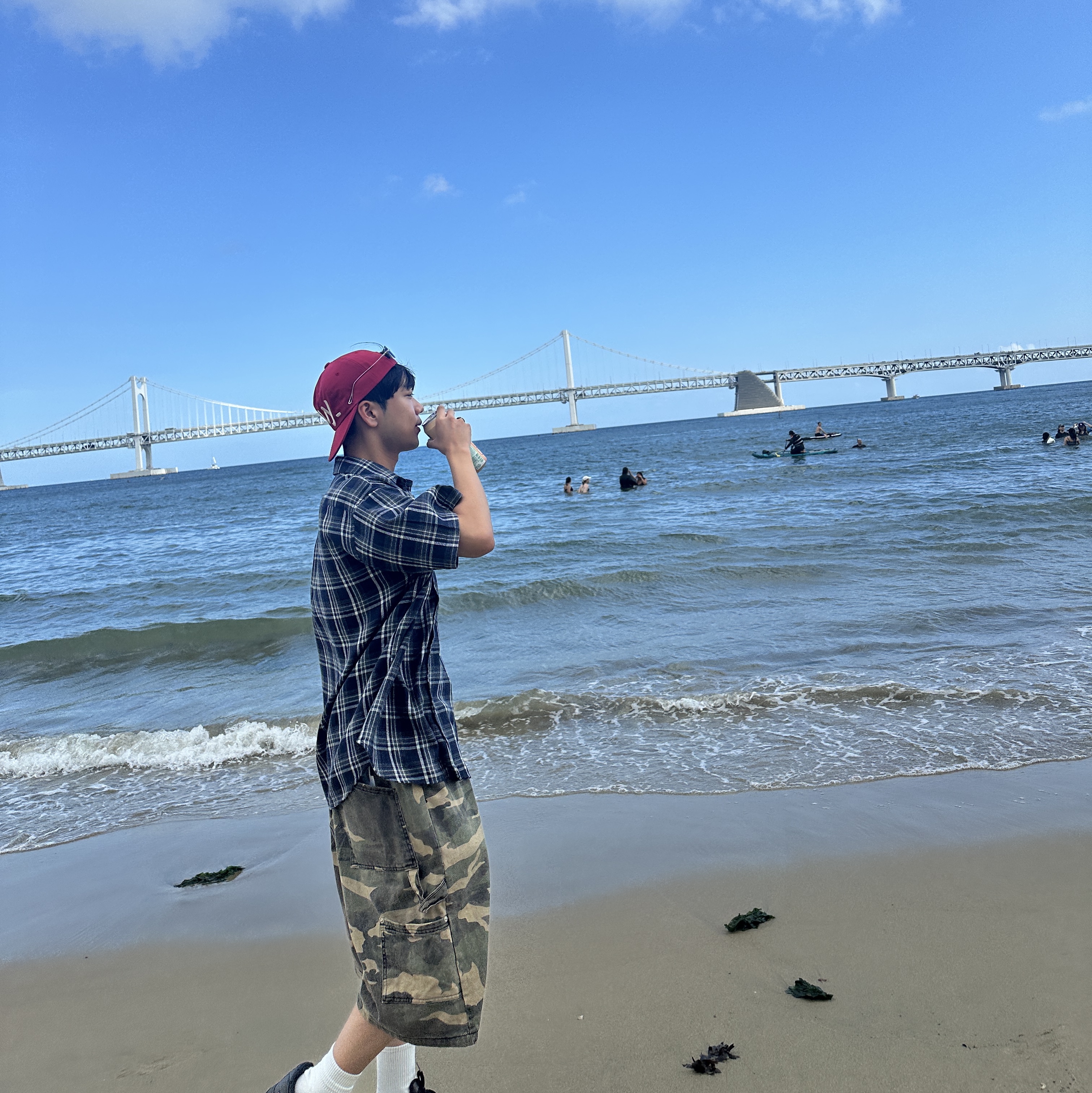 BP2DISORDER May Camp Cap Red, Nff Starry Night Ring Black 착용 스타일 - 2