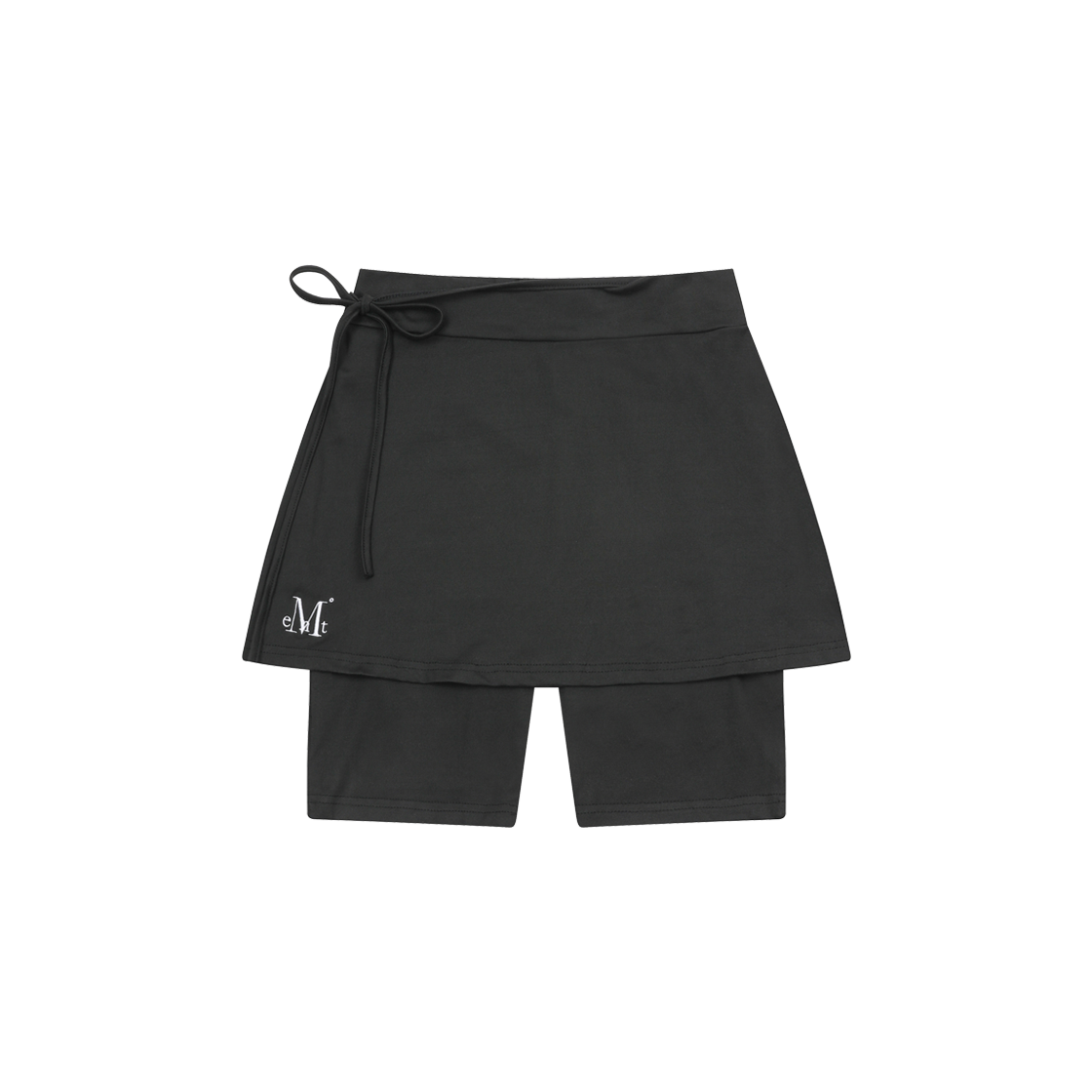 P0000BCV MUCENT Snuvy 2-in-1 Side Slit Skirt Shorts (2Color) Black