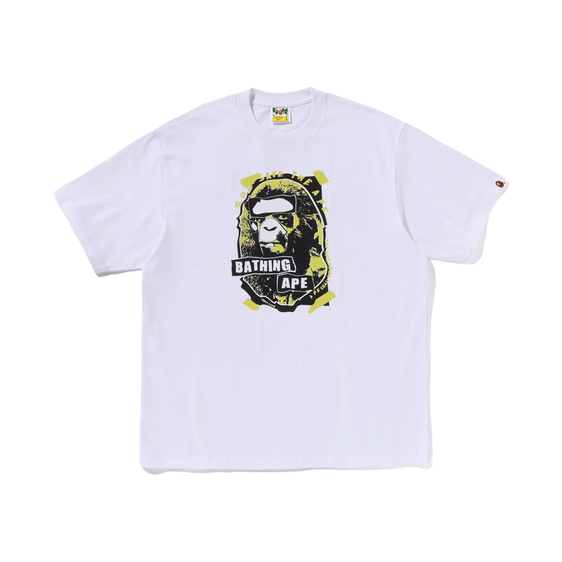 - BAPE Graffiti Ape Head Relaxed Fit T-Shirt White