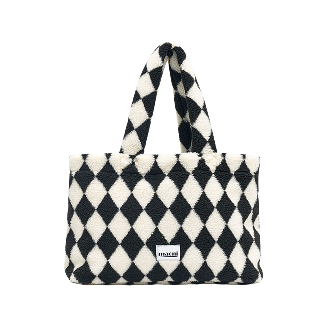 C245UBSD01BK0FR MACNI Harley Quinn Checker Shoulder Bag Black