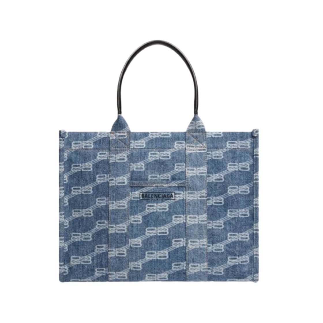 발렌시아가 BB 모노그램 블리치드 하드웨어 미디움 토트백 데님 블루(Balenciaga BB Monogram Bleached Hardware Medium Tote Bag Denim Blue) - 1