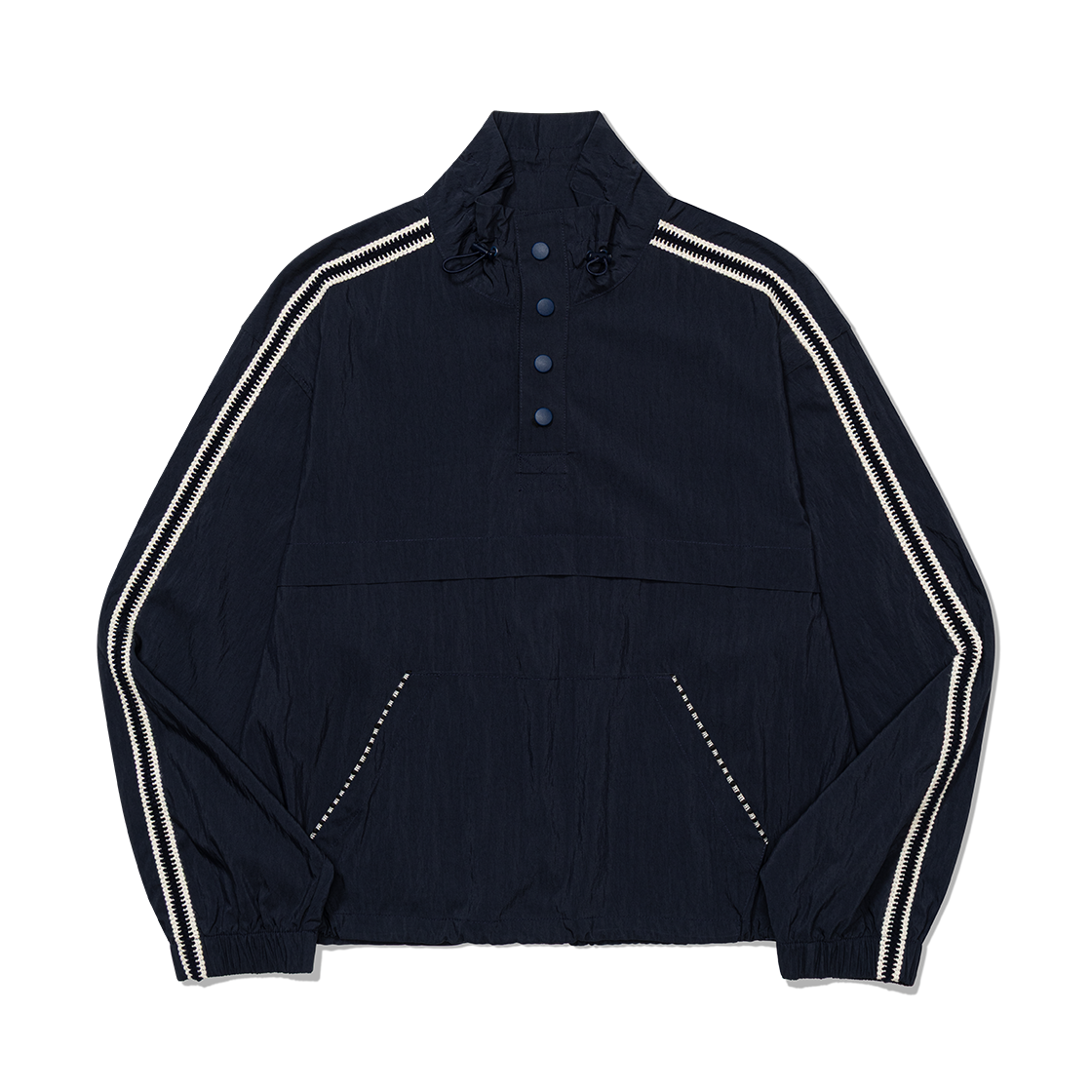 프리터 위빙 레이스 트랙 아노락 네이비(FRITUR Weaving Lace Track Anorak Navy)