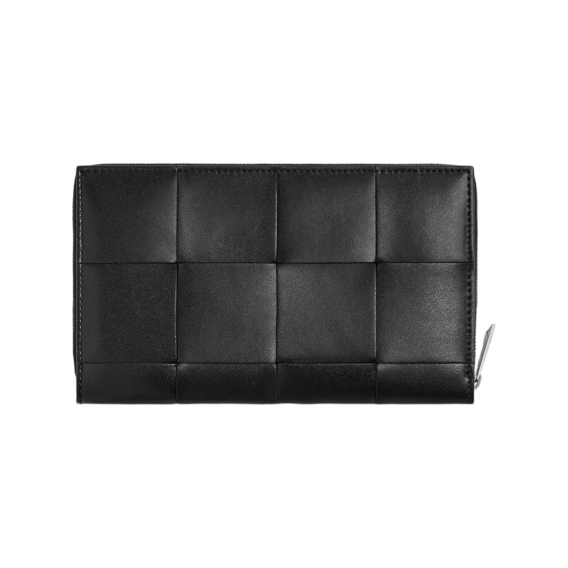 보테가 베네타 카세트백 집 어라운드 월렛 블랙 패러킷(Bottega Veneta Cassette Zip Around Wallet Black Parakeet) - 2