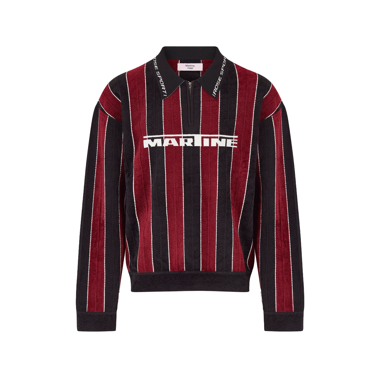 마틴 로즈 스포티 로고 폴로 블랙 버건디- 25FW(Martine Rose Sporty Logo Polo Black Burgundy - 25FW)