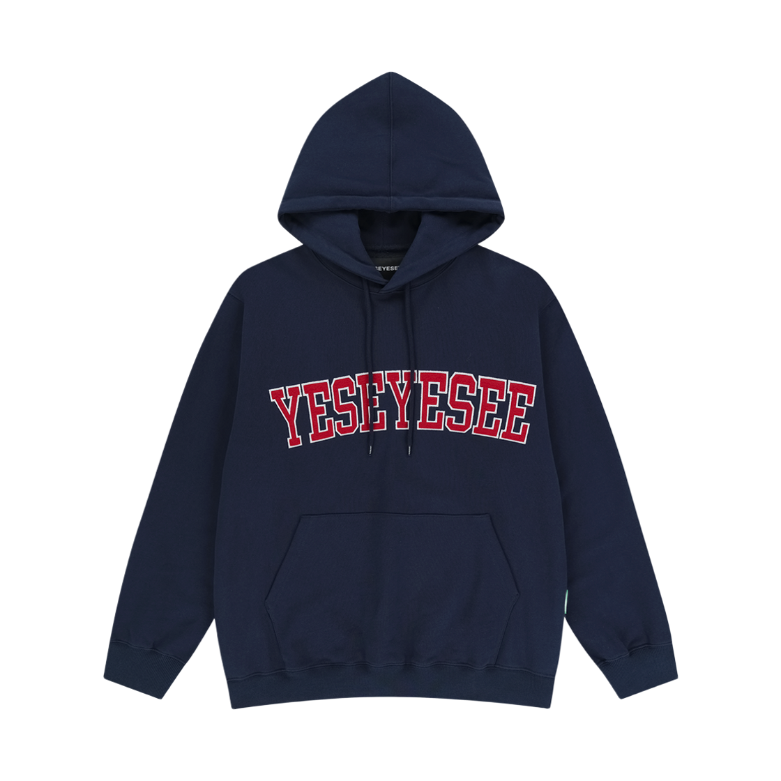 예스아이씨 아치 로고 후디 네이비