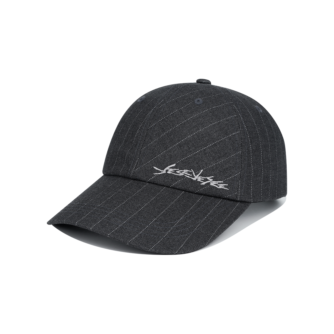 예스아이씨 핀스트라이프 볼캡 그레이(YESEYESEE Pinstripe Ball Cap Grey)