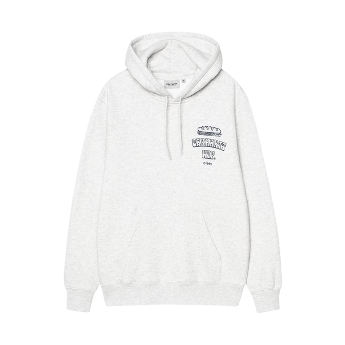 I035277-1V1-XX Carhartt WIP Hooded Sandwich Sweatshirt Ash Heather Blue