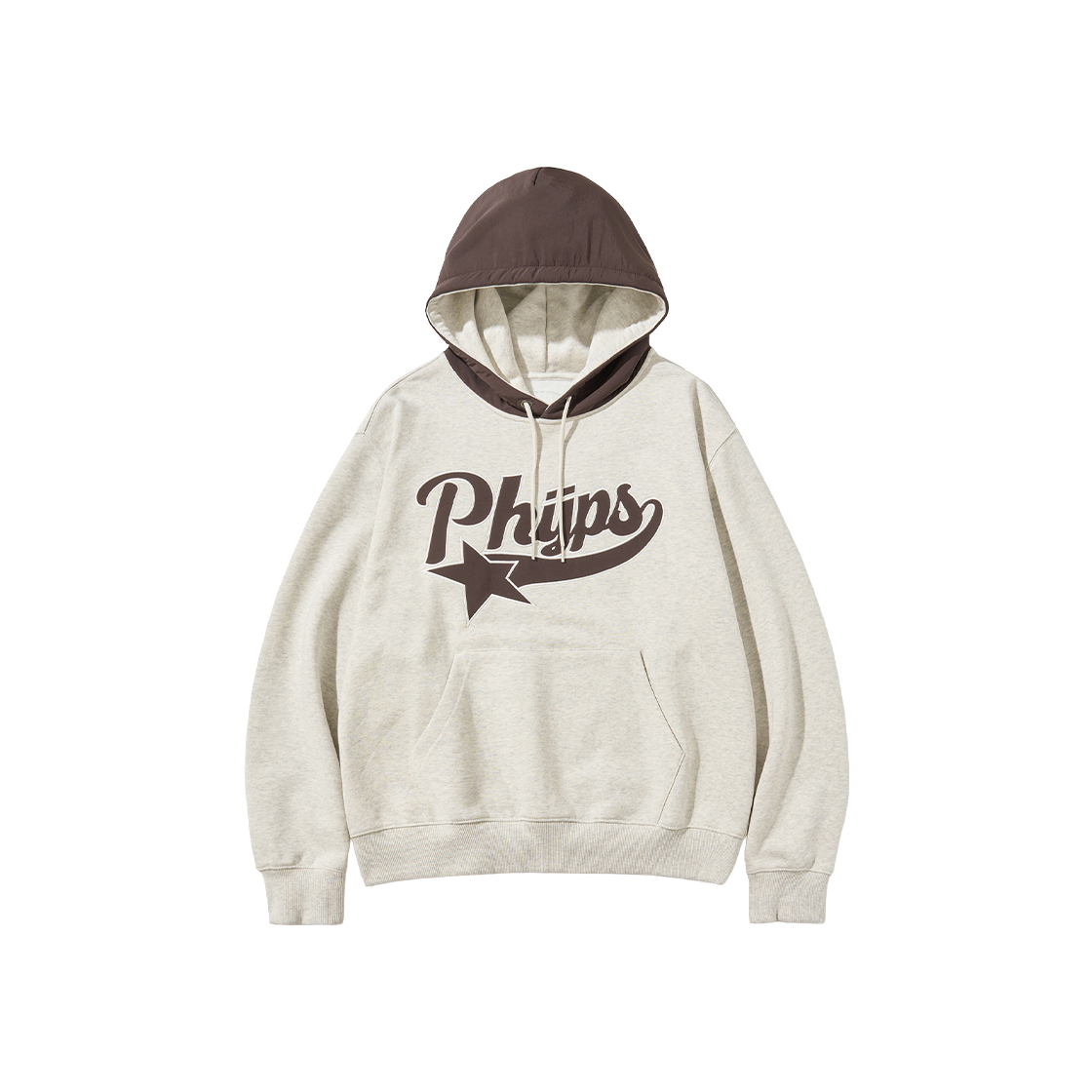 PFF1HD306AOT Phyps Dept Star Tail Nylon Mix Hoodie Oatmael