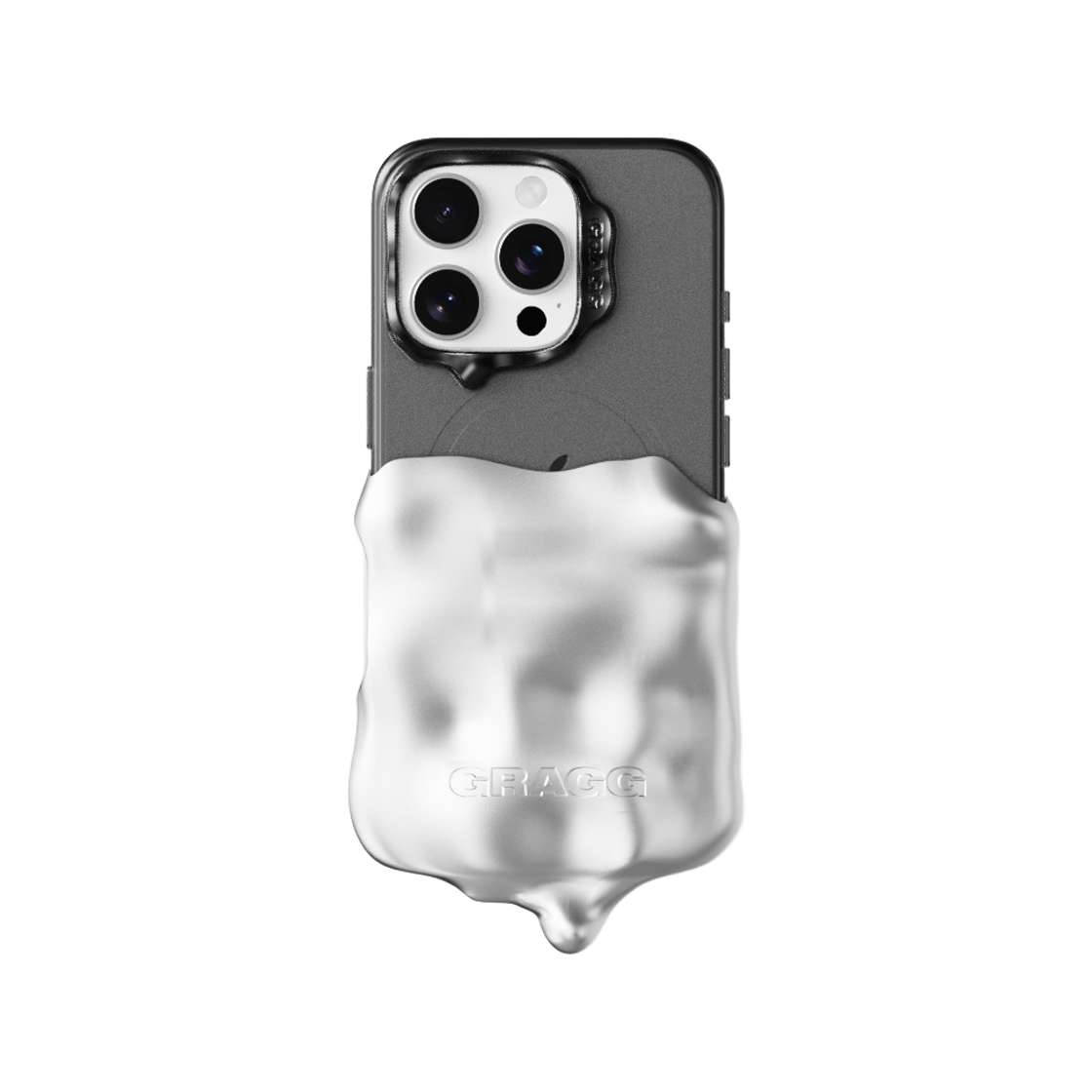 그래그 더블 레이어스 케이스 - 클리어 블랙/크롬(Gragg Double Layers Case - Clear Black/Chrome)