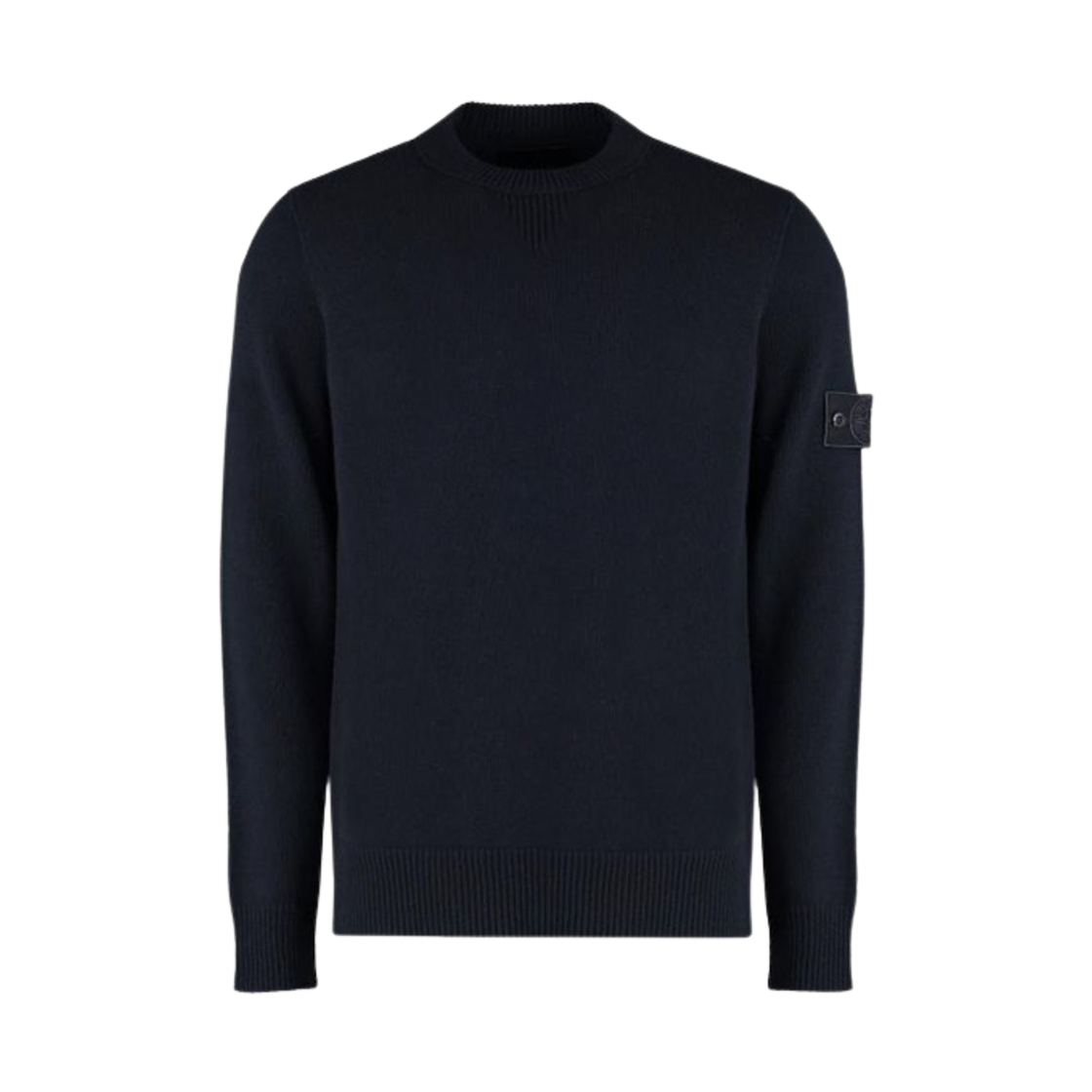 8115527FA-V0020 Stone Island 527FA Ghost Geelong RWS Wool Crewneck Sweater Navy Blue - 24FW