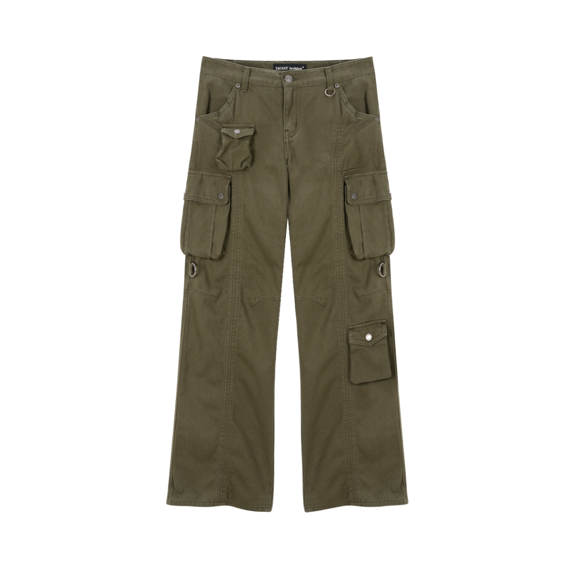 VMC53VPT001KHQQ Vacant Archive Men Scottie Semi Boots Cut Pants Khaki