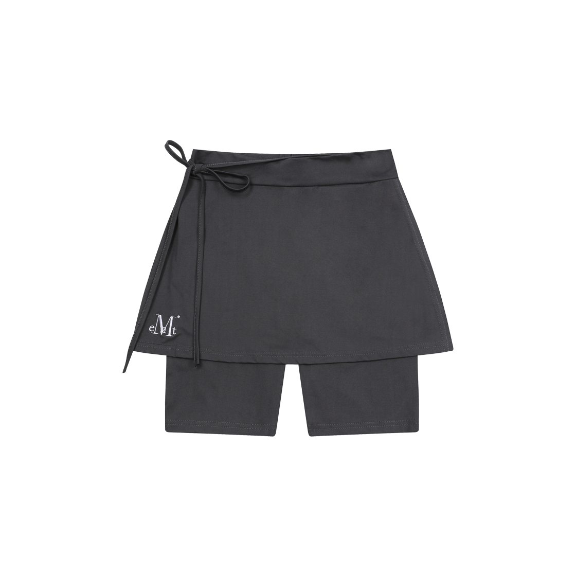 P0000BCV MUCENT Snuvy 2-in-1 Side Slit Skirt Shorts (2Color) Charcoal