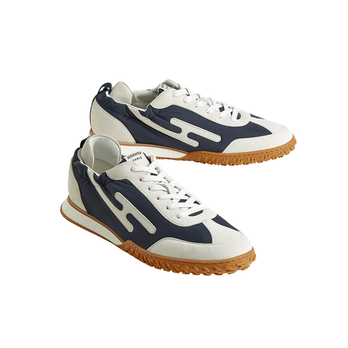 에르메스 제트 스니커즈 테크니컬 캔버스 스웨이드 고트스킨 & 마린 블랑(Hermes Jet Sneakers Technical Canvas Suede Goatskin & Marine Blanc) - 2