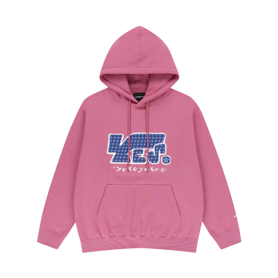 YS253TSWHO02PIN YESEYESEE Y.E.S Star Logo Hoodie Pink