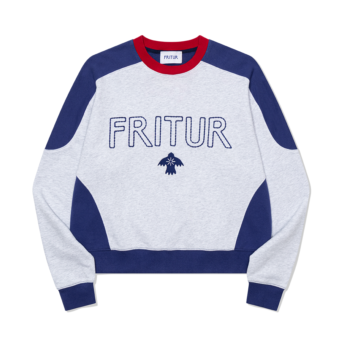 F253TS03_copy FRITUR Bluebird Rugby Sweatshirt Light Grey